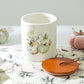Fall Pumpkins Canister with Walnut Color Bamboo Lid