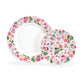 Pink Cottage Rose Chintz Fine Porcelain Dessert/Dinner Plate