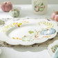 16" Fall Pumpkins Scallop Serving Platter