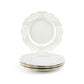 White Victorian Fine Porcelain Dessert/Dinner Plate