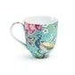 Peacock Lotus Garden Green Fine Porcelain Mug