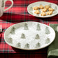 Potter's Studio Snowy Pine Trees Organic Shape Dinner Plate