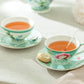 Grace Teaware Mint Flower Garden Fine Porcelain Cup and Saucer Sets
