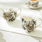 Black Gold Peony Fine Porcelain Tea Set