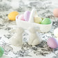 Easter Bunny Basket Ceramic Salt and Pepper Shaker Set