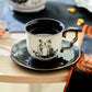 Halloween Victorian Skeletons Tea Cup and Saucer
