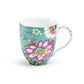 Peacock Lotus Garden Green Fine Porcelain Mug