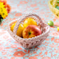 Hand Woven Easter Medium Basket - Pink