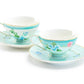 Mint Flower Garden Fine Porcelain Cup and Saucer Sets