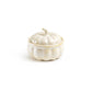 White Pumpkin Figural Reactive Glazed Bowl with Lid