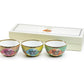 Summer Savanna Leopard Fine Porcelain Tidbit Bowls Set of 3 with Gift Box