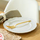 Rococo White Gold Fine Porcelain Dessert/Dinner Plate