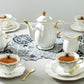 Spider Web White Gold Scallop 11-Piece Tea Set