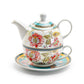 Emperor's Garden Fine Porcelain Tea For One Set
