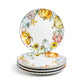 Potter's Studio 10.5" Fall Pumpkins with Sunflowers Dinner Plate set of 4