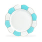 Grace Teaware Turquoise Gold Scallop Fine Porcelain Dinner Plate