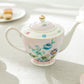 Grace Teaware Pink Flower Floral Garden Fine Porcelain Teapot