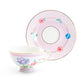 Pink Flower Garden Fine Porcelain Cup and Saucer Sets