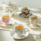 Spring Flowers with Hummingbird Fine Porcelain Tea Cup and Saucer