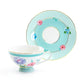 Mint Flower Garden Fine Porcelain Cup and Saucer Sets