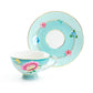 Mint Flower Garden Fine Porcelain Cup and Saucer Sets
