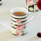 Rose Garden Stripe Bone China Mug