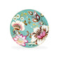 Peacock Lotus Garden Green Fine Porcelain Dessert Plate