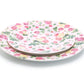 Pink Cottage Rose Chintz Fine Porcelain Dessert/Dinner Plate