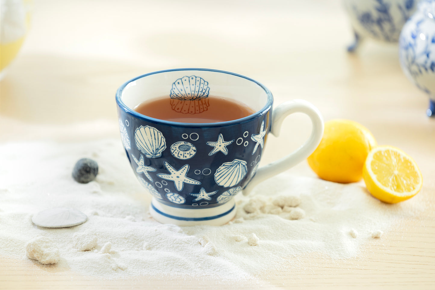 Blue Nautical Shells Mug