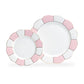Pink and White Scallop Fine Porcelain Tea Set
