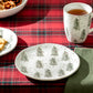 Potter's Studio Snowy Pine Trees Organic Shape Dessert Plate