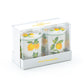 Lemon Garden Fine Porcelain Spice Jars with Silicone Gasket Set of 2
