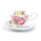Stechcol Gracie Bone China Pink Rose with Hummingbird Bone China Tea Cup and Saucer