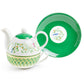 Emerald Geo Bloom Fine Porcelain Tea For One Set