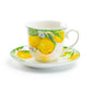 Grace Teaware Lemon Garden Fine Porcelain Tea Cup and Saucer