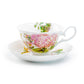 Stechcol Gracie Bone China Hydrangea with Hummingbird Bone China Tea Cup and Saucer