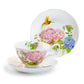 Hydrangea with Hummingbird Bone China Tea Cup and Saucer