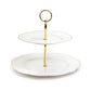 White Gold Duchess Fine Porcelain 2-Tier Server