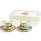 Summer Savanna Leopard Fine Porcelain Cup and Saucer Set of 2 with Gift Box