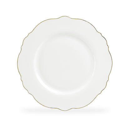 White Gold Duchess Fine Porcelain Dinner Plate