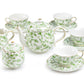 Greeny Garden Fine Porcelain 11-Piece Tea Set