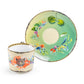 Summer Savanna Leopard Fine Porcelain Cup and Saucer Set of 2 with Gift Box