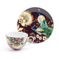 Peacock Lotus Garden Pink Fine Porcelain Assorted Cup and Saucer Sets