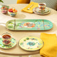 16.5" Summer Savanna Leopard Fine Porcelain Oval Serving Platter with Gift Box