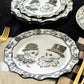 Halloween Victorian Skulls Dessert/Dinner Plate