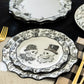 Halloween Victorian Skulls Dessert/Dinner Plate
