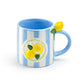 Lemon Blue Stripe Mug