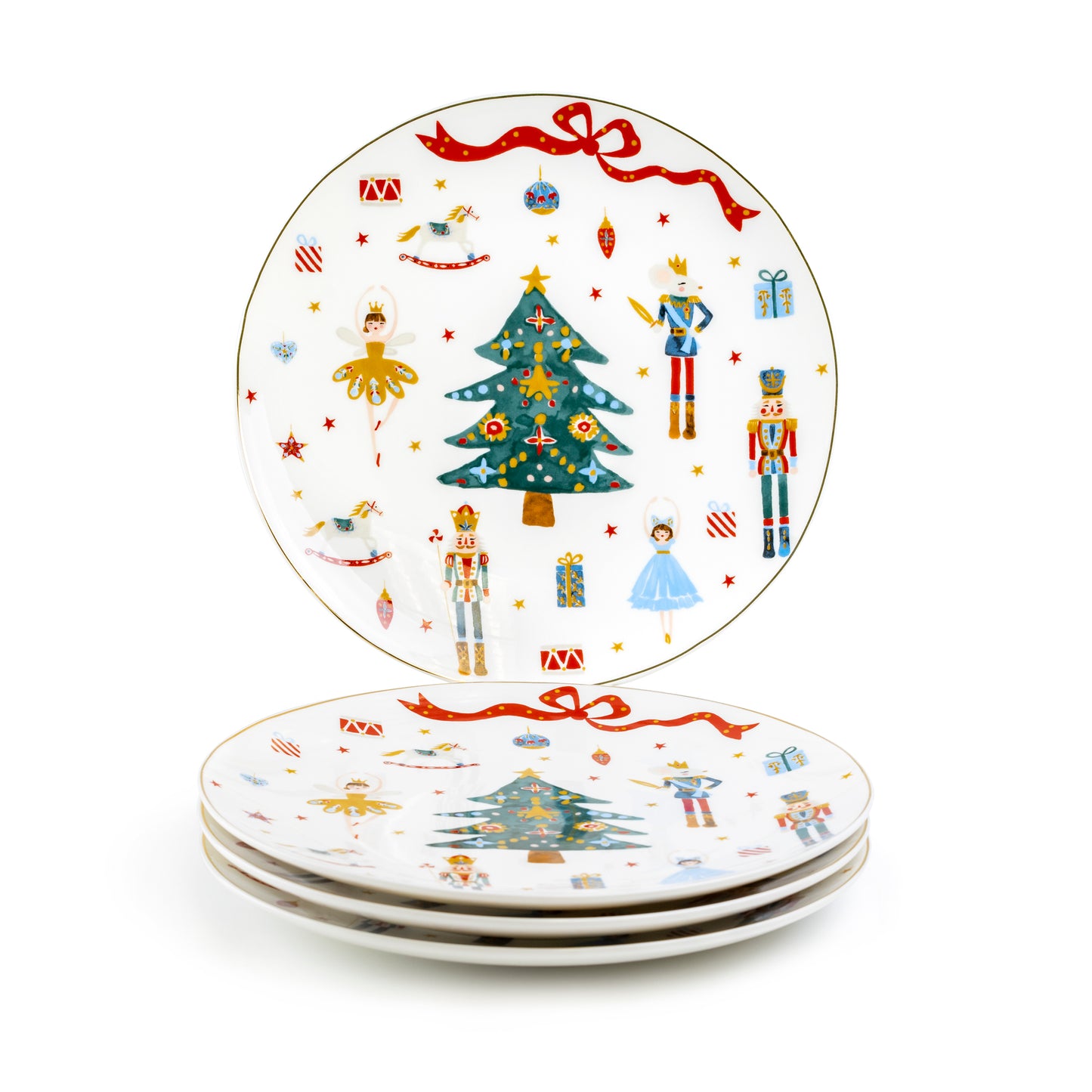 Nutcracker Wonderland Fine Porcelain Dessert/Dinner Plate