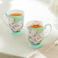 Stechcol Gracie Bone China Peony Bloom Blue Bone China Footed Mug