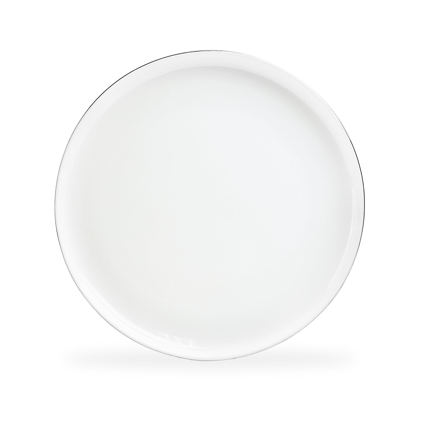 Silver Rim Blanc Bone China Dessert/Dinner Plate